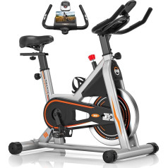 8732A DMASUN Exercise Bike with Magnetic Resistance, Ergometer Home Trainer Bicycle with LCD Monitor, Cardio Training Spinning Bike Indoor, Fitness Bike 160 kg Load Capacity