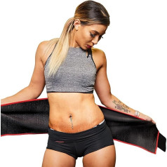 Shrink High-quality neoprene slimming belt for men and women - sweat belt to stimulate fat burning and muscle stimulation - practical fitness belt and abdominal belt, black