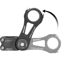 BESNIN Adjustable Bicycle Handle 0-90 Degrees Universal 25.4 mm 31.8 mm for Handlebar 110 mm/145 mm Stem, Adjustable MTB Stem Mountain Bike Stem