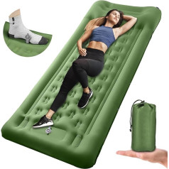 NATNAV Self-Inflating Sleeping Mat, 11 cm Air Mattress, Sleeping Mat, Camping with Foot Pump, Inflatable Sleeping Mat, Ultralight Waterproof with Cushion for Hiking, Outdoor, Camping, Travel, Beach