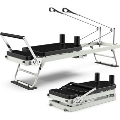 RVIFY Pilates Reformer Pilates Reformer Machine, Faltbare Pilates -Maschinenausrüstung mit bis zu 400 Pfund, Pilates -Ausrüstung für das Heimtraining Fitnessmatte