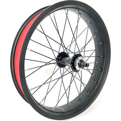 SZWEDI 20 x 4.0 Front Fat Bike Wheel Bolt On Snow Bicycle 20 Inch Double Wall Double Bearing Hub 36 x 12G Spokes 135 mm Dropout Disc Brake Electric Fat Bike Front Rim Set