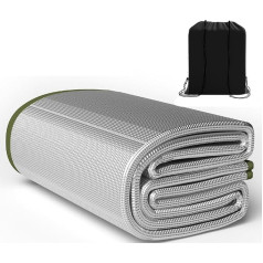 Aluminium Sleeping Mat, Foam Mats, Sleeping Mat Made of Aluminium Foil, 7 mm Thick, for Camping, Insulated Mat, Insulated Blanket, Foldable Tent Mat, Floor Mat, Thermal Mat, Mat (1 m x 2 m)