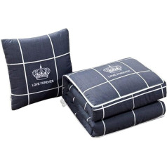 XYXH Super Soft Travel Blanket 40 x 40 cm, Airplane Blanket, Foldable Blanket and Portable Throw Pillow 2 in 1, Home Office Car Throw Pillow Back Cushion