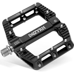 MZYRH MTB Pedals Mountain Bike Pedals with 3 Sealed Bearings, 9/16 Inch Bicycle Pedals, Non-Slip Lightweight Aluminium Alloy Bicycle Platform Pedals for Mountain Bike, Road Bike