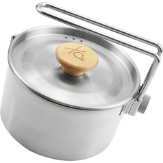 BESPORTBLE Instant-Nudeltopf aus Edelstahl Ramen-Kocher Suppe erhitzen edelstahlkanne edelstahlwasserkocher Teapot Kochtopf für den Außenbereich Kaffee Wasserkocher Rostfreier Stahl Silver