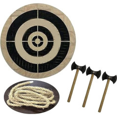 Dartboard with Wooden Pendant, Wooden Dart Game, Wooden Target for Axe Throwing, Safe Dart Toy for Use in the Playroom, Dorm or at a Party