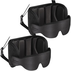 SARISUN Airplane Travel Pillow, Airplane Pillow with Sleep Eye Mask, Travel Neck Pillow for Car, Road Trip, Car Headrest, FSA HSA Approved, 2 Pack, Aeroplane Travel Essentials, Black