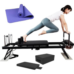 SXHEYUY Pilates Reformer Device, Foldable Pilates Devices, Pilates Exercise Equipment for Home, Foldable Reformer Pilates