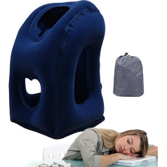 Vbnuyhim Travel Pillow Inflatable Sleeping Travel Air Pillow | Neck and Head Support Pillow | Compact and Lightweight Pillow, Portable Support Pillow for Sleeping
