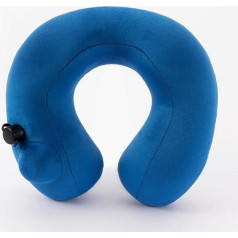 Inflatable Travel Pillow, Portable Push Type Airplane Pillow, Outdoor Neck Pillow, U Shaped Pillow, Neck Sleeping Pillow (Color : Sky Blue)
