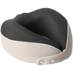 SHCHNA Neck Pillow Car Neck Pillow Travel Memory Foam Travel Neck Pillow Adjustable U-shaped Travel Pillow Foldable Airplane Car Pillow Travel Essentials (Beige)