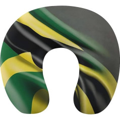 Jamaika-Flagge, Reisekissen, Nackenstütze, Memory-Schaum, U-förmiges Kissen, weich, bequem, Reise-Nackenkissen, Schlafkissen, Reisezubehör für Flugzeug, Auto, Büro