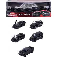 Majorette black ediotion 2.0 5 iepakojumu transportlīdzekļu komplekts