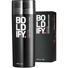 BOLDIFY Hair Fibres for Thinning Hair, Dark Brown, Invisible, Natural, 28 g Bottle, Conceals Hair Loss in 15 Seconds, Hair Thickening for Fine Hair for Men and Women