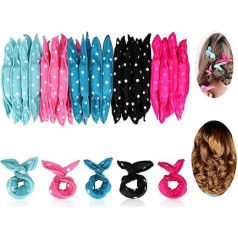 Locisne 40 pieces = 5 colours x 8 pieces flexible foam sponge curlers, no heat curlers magic pillow soft rolling hair care DIY styling tools. Comfortable to sleep