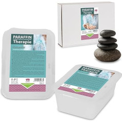 Kosmetex Paraffin Therapy - Paraffin Bath Hands + Feet - for Accompanying Therapy for Rheumatic Complaints, Joint Inflammation - Paraffin Block for Wax Warmer - Fragrance-Free (2 x 500 ml)