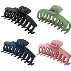 Luatuer Hair Clip for Women | For Women Girls Thick and Thin Hair | Non-Slip Acrylic Hair Claws | Pack of 4