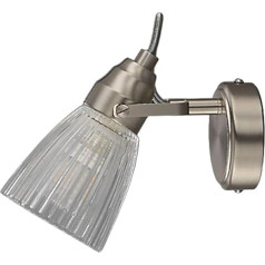 Lindby Kara Wall Light, Wall Lamp (Splash-Proof (Modern) in Aluminium Glass (1 Bulb G9) - Wall Lights Mirror Light Bathroom Wall Lighting Bathroom Light
