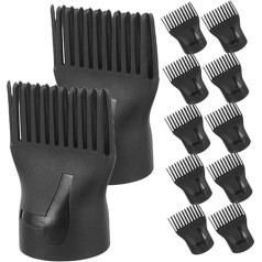 DRESSOOS Pack of 15 Hair Dryer Diffuser Combs for Curly Hair Reusable Comb Attachments for Hair Dryer Care for Defined Curls Ion Technology for Gentle Drying