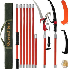 Telescopic Pruning Saw - 7 m Pole Pruner High Reach Pole - Hand Saw Pruning Saw Garden Saw Telescopic Saw Loppers Pruning Saw Garden Saw Loppers for Branching Work and Tree Care