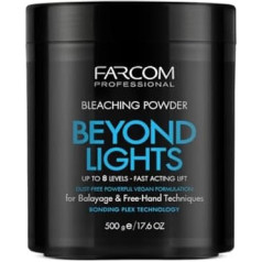Farcom professional Bleaching Powder Blue 500 g | Bleaching Powder | Brightens Hair by up to 8 Tones | for Balayage and Hands-Free Techniques | Dust-free and Vegan Friendly | Bleaching Blue