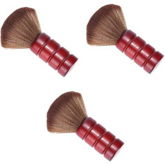 FOMIYES Pack of 3 Fibre Hair Brush Hairdresser Dust Brush Hairbrush Hair Brush Hair Styling Tool Broken Hair Tool Sweeping Neck Brush Dusting Cloth Wood