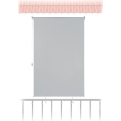 Relaxdays Vertical Awning, 140 x 100 cm, Outdoor Roller Blind for Balcony, Patio & Garden, Weatherproof, Sun Protection Roller Blind, Grey