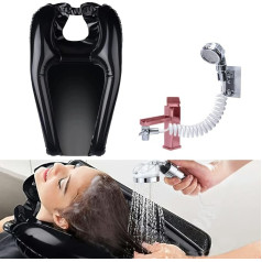 Inflatable Head Attachment for Hair Washing Portable Headrest with Handheld Shower Head Rest for Hair.Professional Hairdresser Portable for Elderly Disabled Portable Sink for Kids