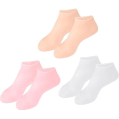 WOONEKY 3 Pairs of Moisturising Socks for Cracked Feet Moisture Socks for Dry Feet Heel Socks for Cracked Heels Hosiery for Women's Socks Sebs