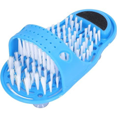 Shower Foot Washer, Shower Foot Washer with Suction Cups, Removes Dead Skin, Improves Easy Foot Cleaning, Relieves Pressure Massage, Foot Cleaner, Blue, 13.5 x 28.5 cm, for