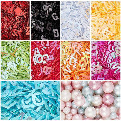OLYCRAFT 140 g Sequin Resin Filler Alphabet Sparkle Resin Charms Flakes ABS Plastic Beads Resin Filling Accessories Nail Glitter Sequins for Nail Art Decorations and Resin Projects