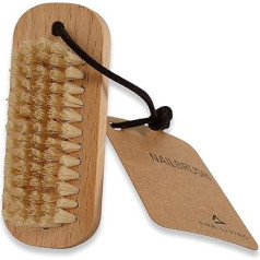 ENA Living Nail Brush (9.5 x 3.3 cm) | Wooden Nail Brush | Sustainable Wooden Nail Brush Made of Beech Wood | Durable and Stable Nail Brush
