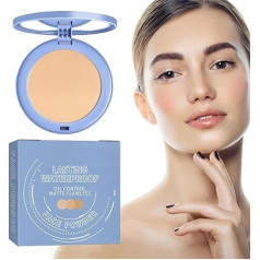 Lightweight Airy Setting Powder, Matte Perfection Pressed Powder, Oil Control Face Powder, Matte Smooth Setting Powder Makeup, Waterproof Long Lasting Finishing Powder (Natural)