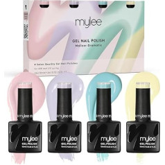MyGel by MYLEE Mallow-Dramatic Gel Nail Polish Set 4 x 10ml UV/LED Manicure Pedicure Professional Home Use Durable and Easy to Use