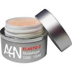 'A4 N Made in Germany Elaso Professional UV Gel, Builder Gel Clear Rose Elastic 2 Viscosity UV-1, Our Number 1 For More Than 10 Years, 15ml