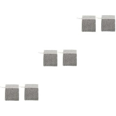 Baluue Pack of 6 Soap Bags Foam Mesh Body Bar Soap Holder Small Mesh Bag Soap Bag Soap Bag with Drawstring Holder for Soap Grid Natural Soap Bag Shower Foam Bag Flax