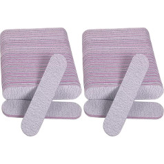 Nail Files (Pack of 50), 3.6 Inch Emery Board Nail Files for Acrylic and Natural Nails, 100/180 Grit, Small Double Sided Fingernail File Bulk Pack, Mini Professional Fingernail Files Manicure Set,