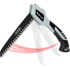 AIRAJ Folding Saw Outdoor Pruning Saws with Safety Lock, Ultra Strong SK5 Carbon Steel - Non-Slip Handle, Folding Saws for Garden, Camping, Bushcraft, Wood - Folding Pruning Saw