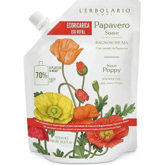 L'Erbolario Richpap Papavero Soave Bubble Bath 500 ml 70% Plastic in Less