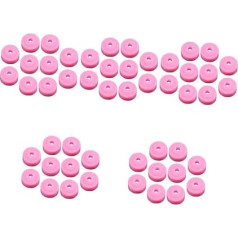 Mikinona Pack of 50 Nail Art Dust Protection Cuticles Clean Nail Palette Dust Cover for Nail Drill Nail Buffer Drilling Nail Files Nail Dust Clear Plank Silica Gel Pink