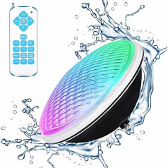 KOLLNIUN LED Pool Lights Par56 Pool Lighting 42 W Underwater Light RGB Pool Headlight with Remote Control Swimming Pool Lights Pool Headlight 12 V AC/DC IP68