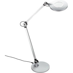BRILONER - LED Desk Lamp with Touch, Infinitely Dimmable, Adjustable from Warm White to Cold White, Table Lamp, Bedside Lamp, Table Lamp, Decoration, Office Lamp, 20 x 74 cm, Silver