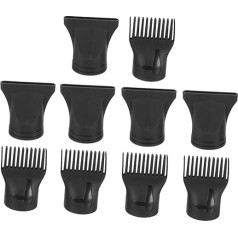 Healeved Pack of 10 Hair Styling Tips Small Hair Dryer Brush Hairdryer Brush Styling Brush Pick Hair Dryer Front Nozzle Hair Dryer Nozzles and Combs Hair Dryer Brush Small Hair Dryer