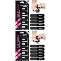 WOONEKY 200 Sheets Nail Art Anti Spill Stickers Skin and Cuticle Protection Black Nail Stickers Nail Protection Nail Protection Nail Polish Manicure Protective Shields Nail Polish Bottle Gel