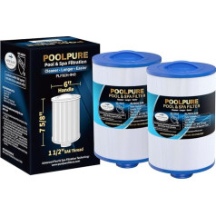 POOLPURE Pack of 2 spa filters, Whirlpool filter replacement for Unicel 6CH-940, Pleatco PWW50P3, PWW50-P3, Filbur FC-0359, Waterway Plastics 817-0050