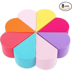 Dimeho 8 Pieces Makeup Sponge Beauty Face Painting Sponge Reusable Cosmetic Petals Soft Foundation Applicator Wedge Blenders for Cream Concealer Clean