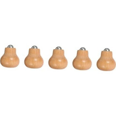 minkissy 5St Massagerolle Nackenmassagegerät stainless steel slack Gehhilfe Werkzeug Gesichtsroller Massagegerät für das Gesicht gemütlich Walze wesentliche Buche Fräulein Scrollrad hölzern