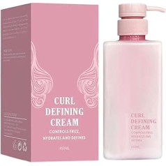 Curl Defining Cream, Styling Cream for Curly Hair, Anti-Frizz Moisturizer, Frizz Control Styling Cream, Cream for Wavy Hair, Anti-Frizz and Moisturising Formula, Perfect for Wavy Hair