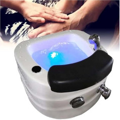 LQQYJSM Foot Bath Foot Bath Pedicure Bowl Pedicure Foot Bath with Square Waterfall Outlet and Acupuncture Point Massage for Home Spa Treatment